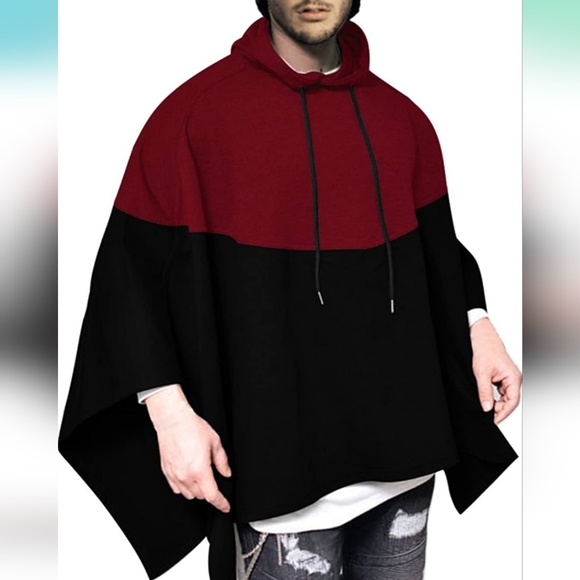 Unisex Demetory Hooded Cloak Poncho - Picture 3 of 4
